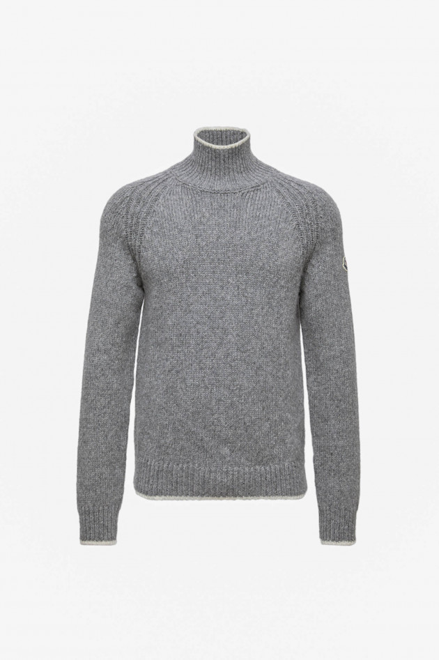 Moncler Rollkragen in Grau meliert