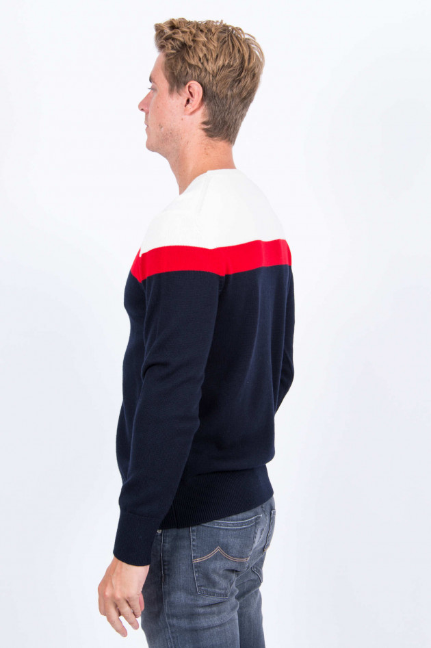 Moncler Strickpullover in Navy/Rot
