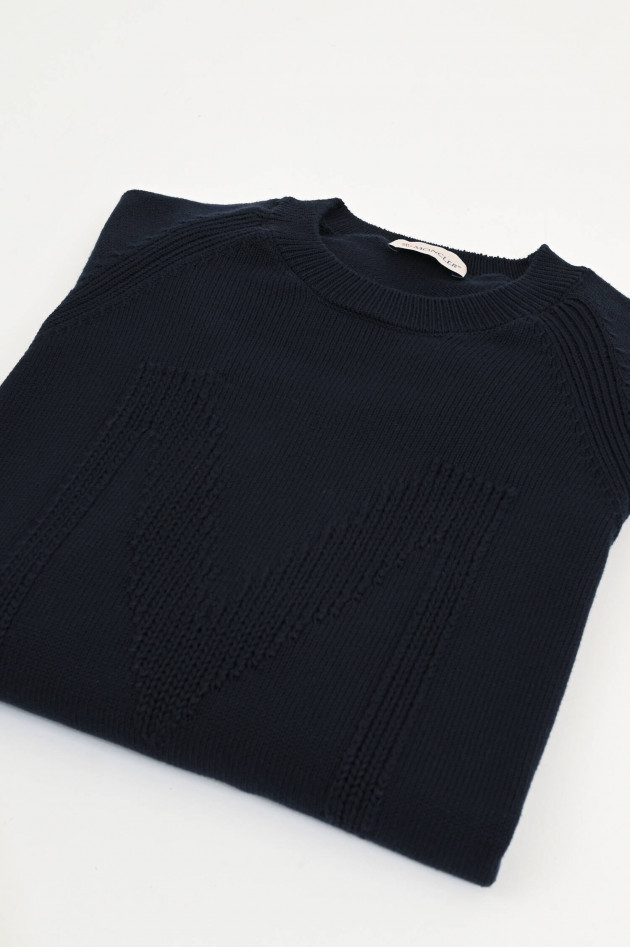 Moncler Strickpullover mit Monogramm in Navy