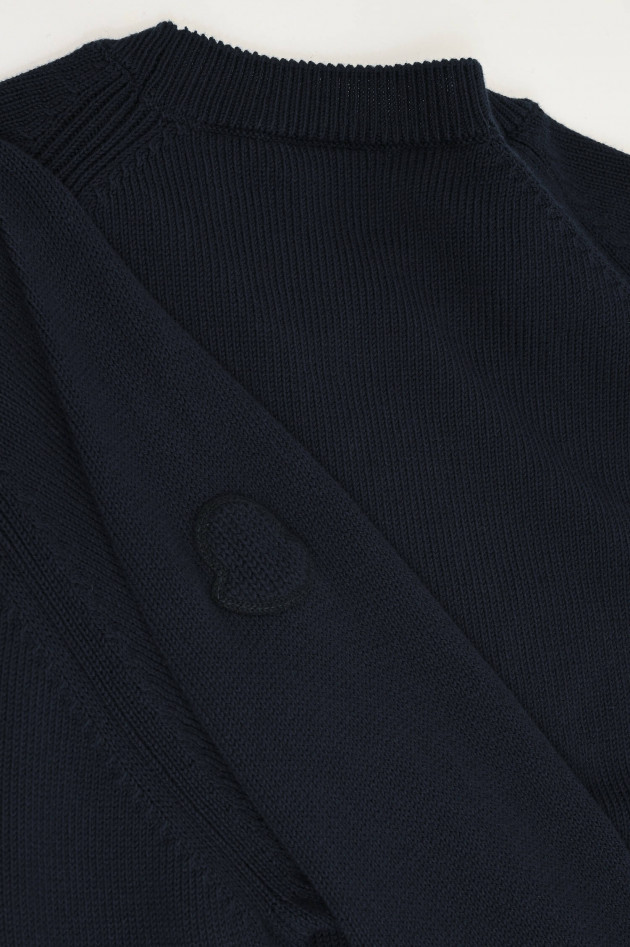 Moncler Strickpullover mit Monogramm in Navy