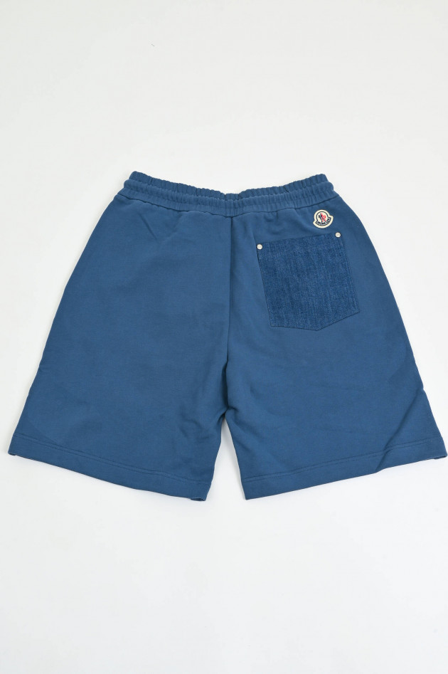 Moncler Shorts mit Denim-detail in Dunkelblau