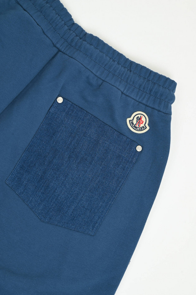 Moncler Shorts mit Denim-detail in Dunkelblau