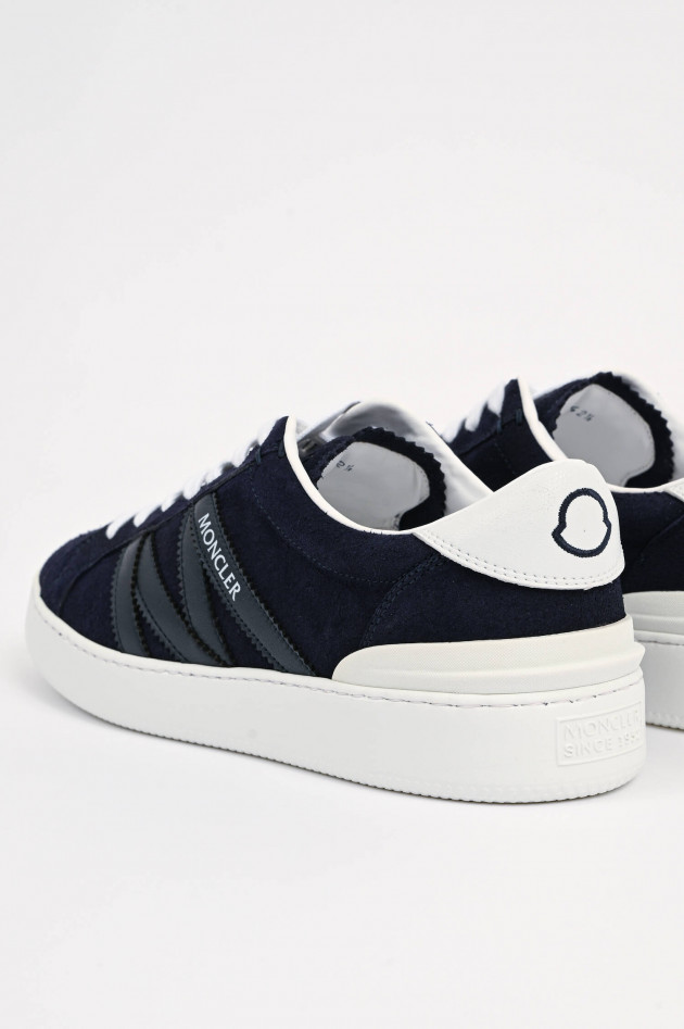 Moncler Veloursleder Sneaker MONACO in Navy