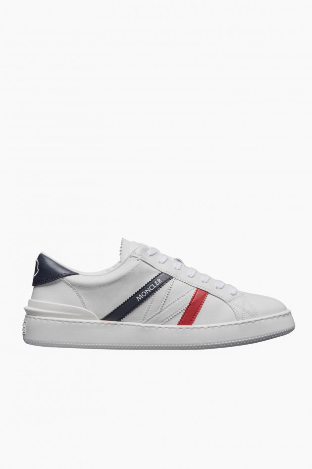 Moncler Glattleder Sneaker MONACO M in Weiß