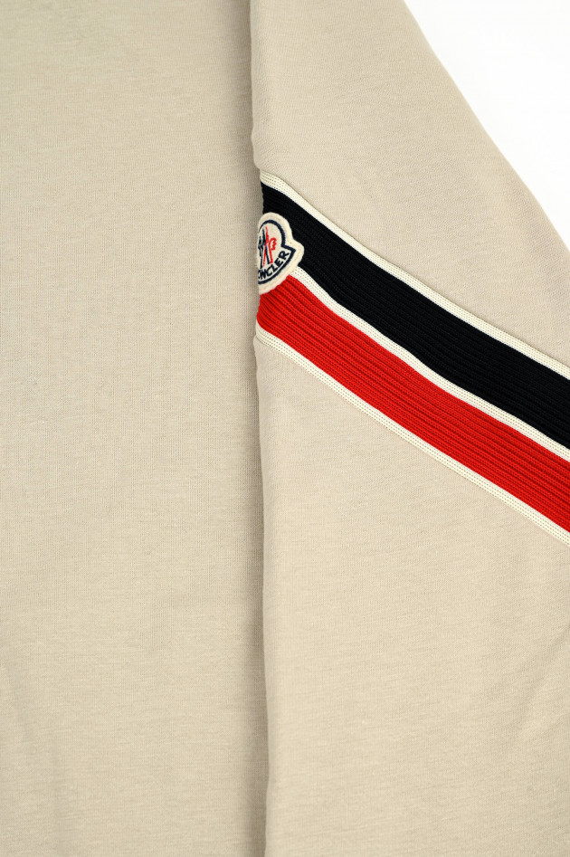 Moncler Sweatjacke aus Baumwolle in hellem Beige