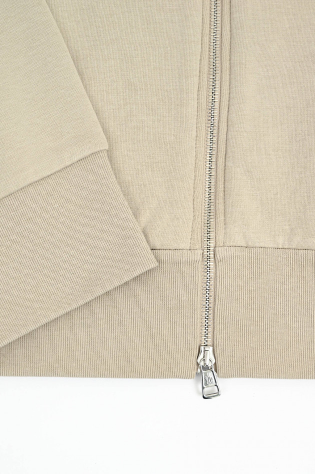 Moncler Sweatjacke aus Baumwolle in hellem Beige