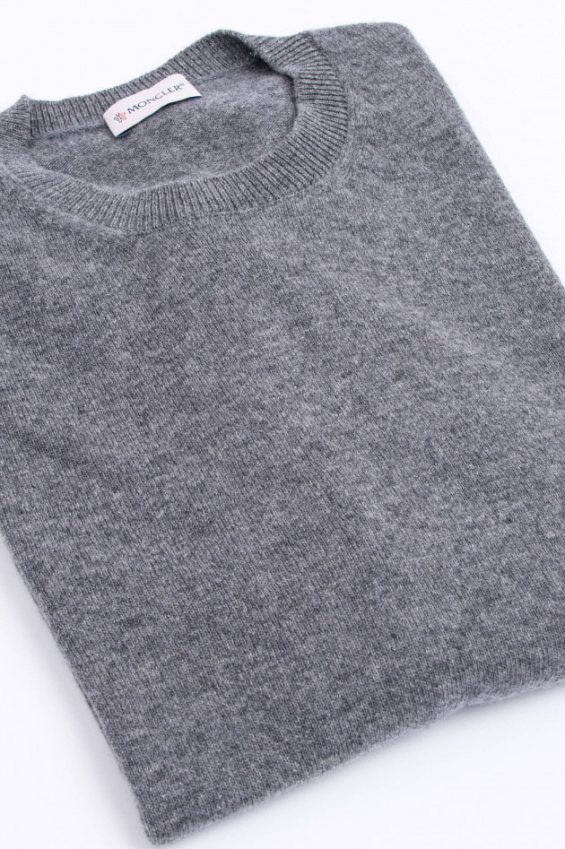 Moncler Sweater aus Feinstrick in Anthrazit