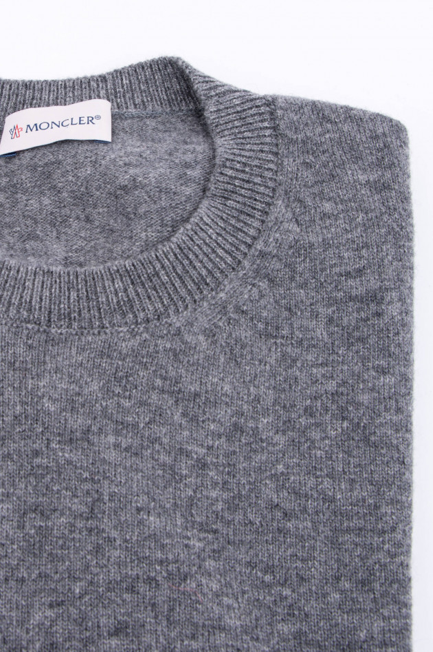 Moncler Sweater aus Feinstrick in Anthrazit