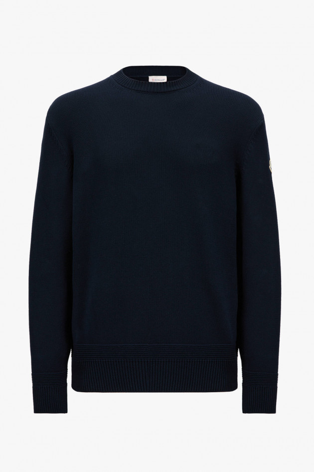 Moncler Crewneck aus Baumwolle in Navy