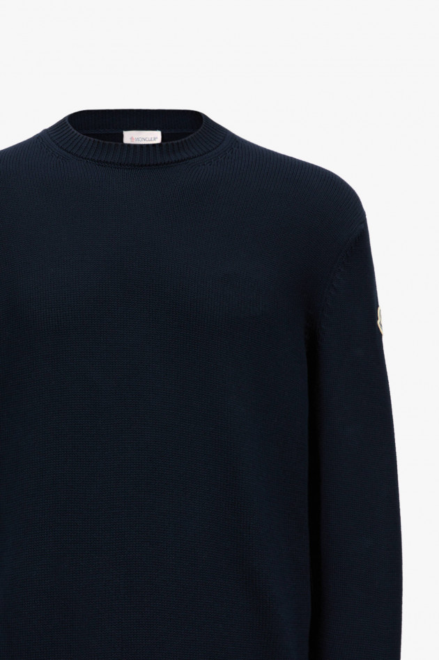Moncler Crewneck aus Baumwolle in Navy