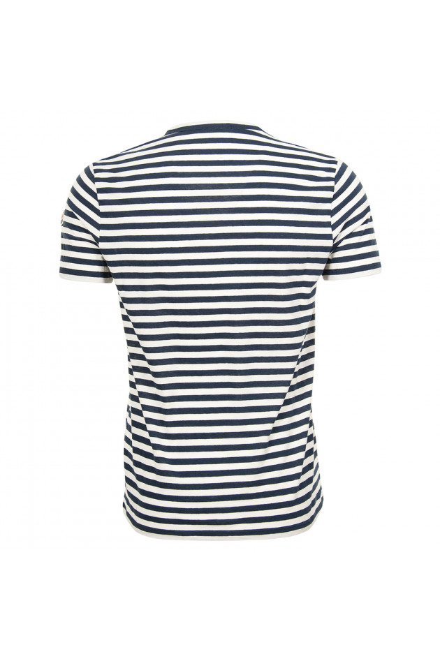 Moncler T-Shirt in Blau/Weiß