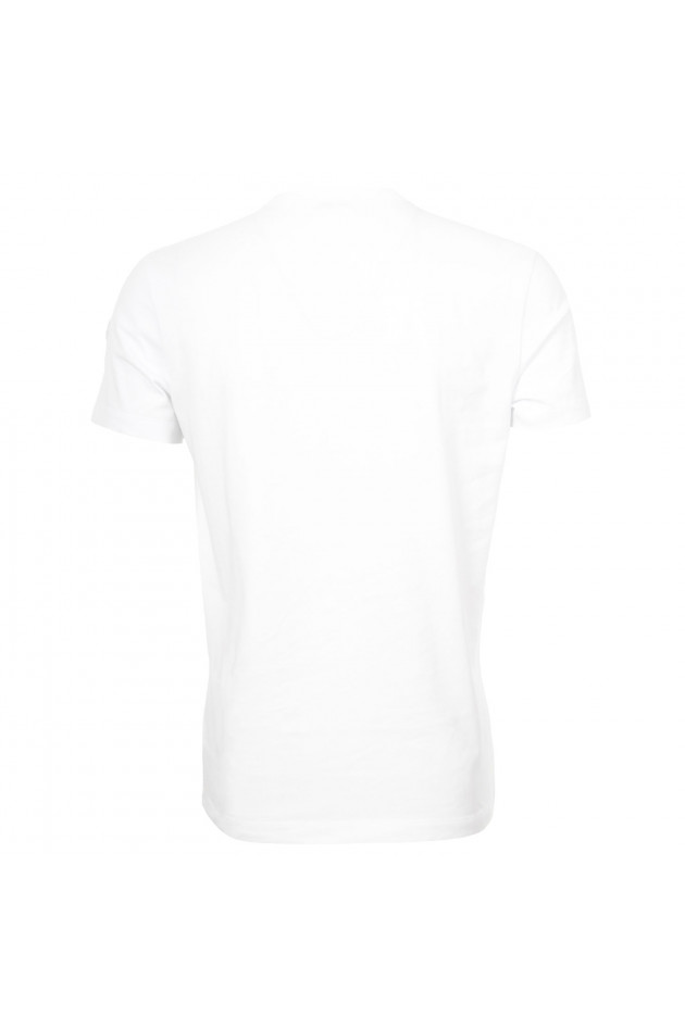 Moncler T-Shirt in Weiß/Blau/Rot