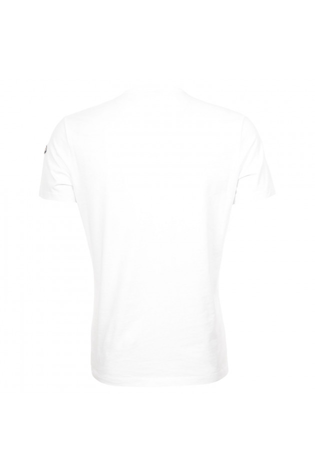 Moncler T-Shirt in Weiß/Blau