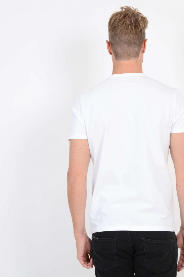 Moncler T-Shirt mit Schriftzug in Weiß