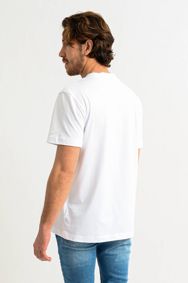 Moncler T-Shirt mit Schriftzug in Weiß