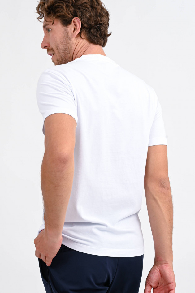 Moncler T-Shirt mit Logo-Print in Weiß