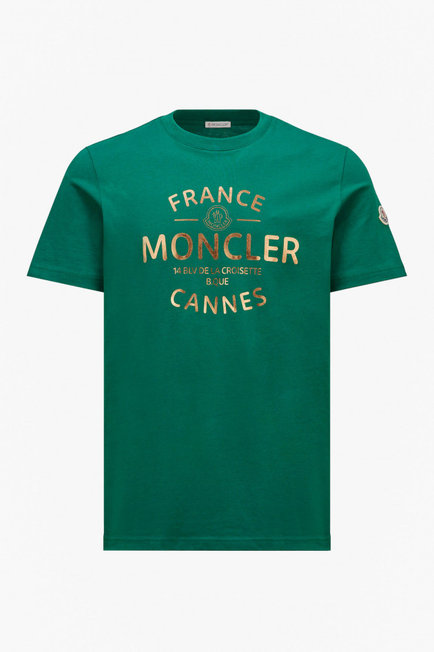 Moncler T-Shirt mit Print in Grün