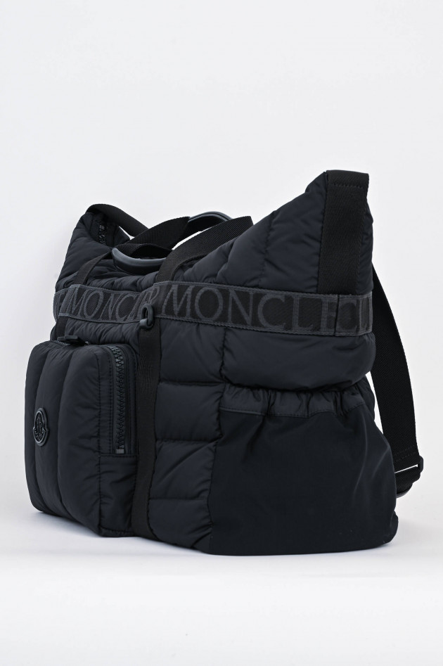 Moncler Daunenstepp-Weekender ANTARTIKA in Schwarz