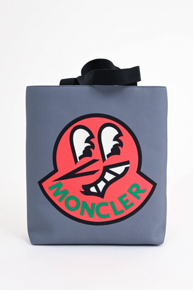 Moncler Tote Bag mit Logomotiv in Grau