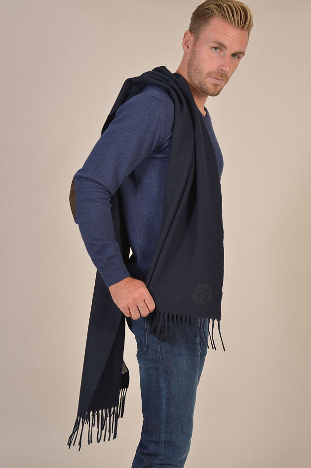 Moncler Schal aus Wolle in Navy