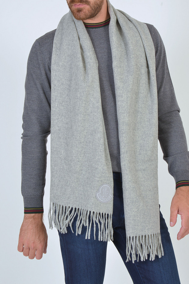 Moncler Schal aus Wolle in Grau