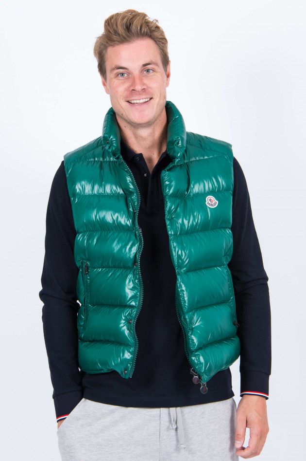 Moncler Daunengilet TIB in Grün/Schwarz