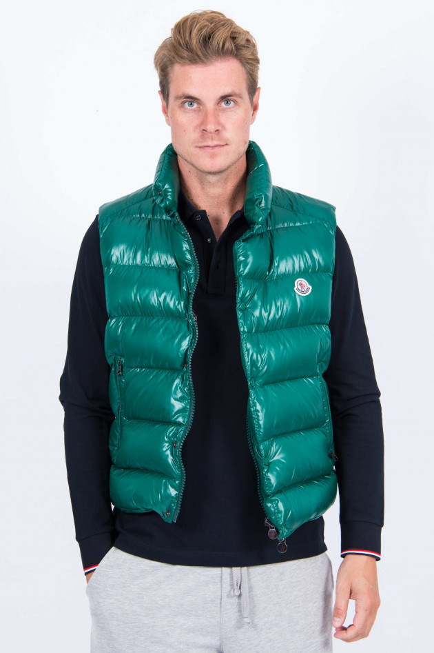 Moncler Daunengilet TIB in Grün/Schwarz