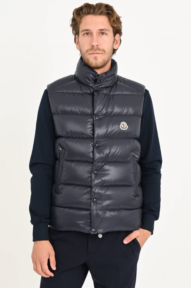 Moncler Gilet mit Stehkragen in Dunkelblau