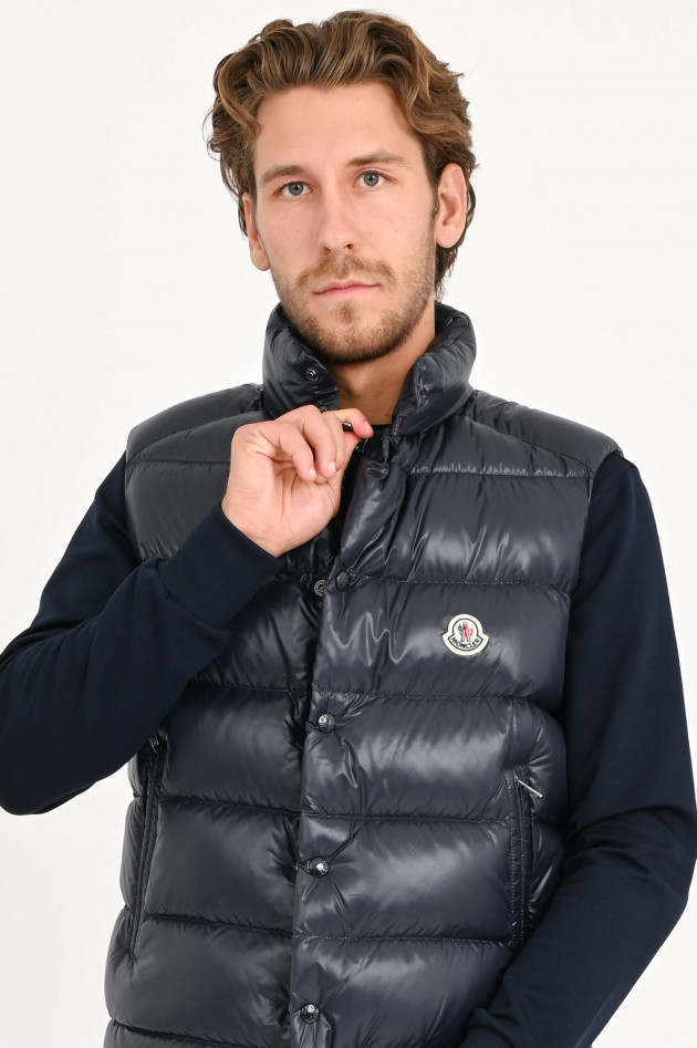 Moncler Gilet mit Stehkragen in Dunkelblau