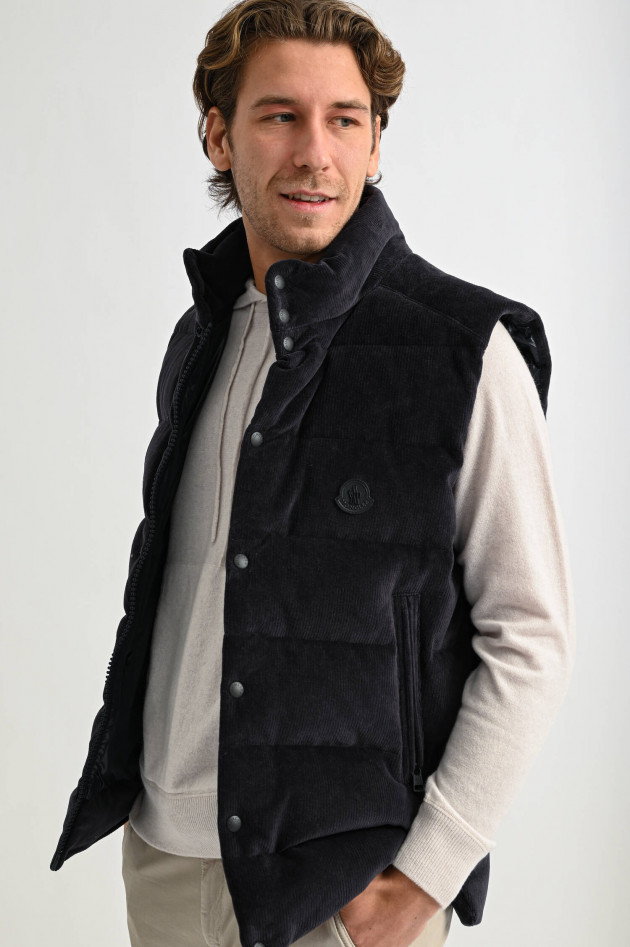 Moncler Cord Gilet in Dunkelbraun