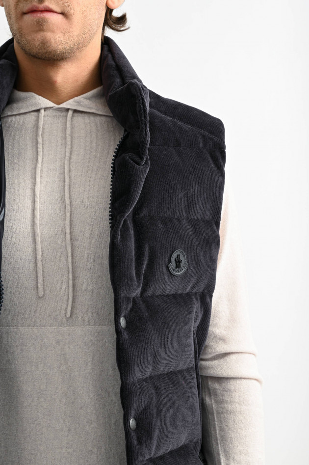 Moncler Cord Gilet in Dunkelbraun