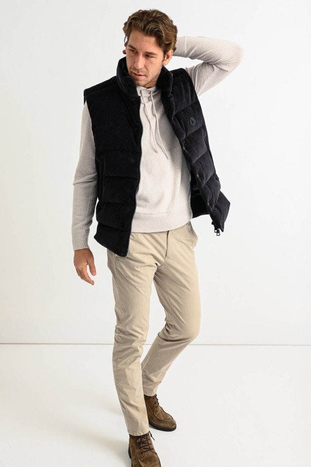 Moncler Cord Gilet in Dunkelbraun