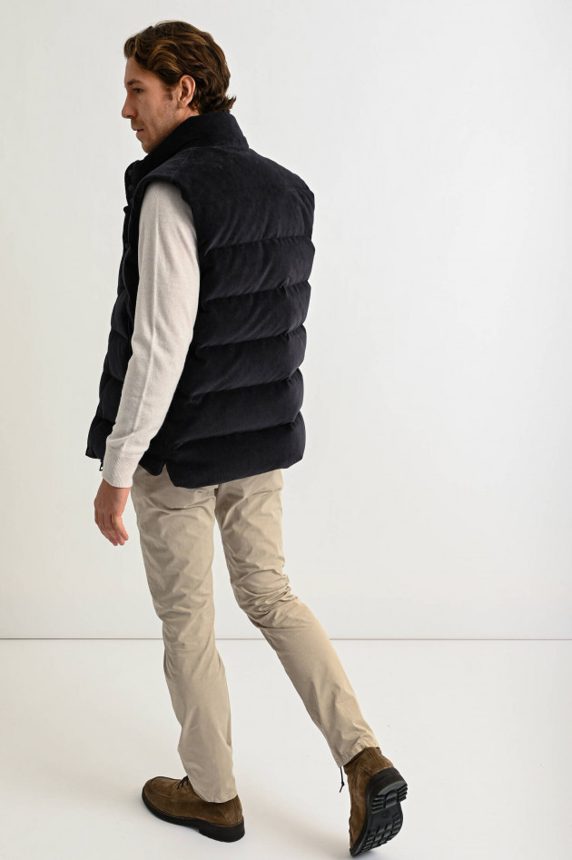Moncler Cord Gilet in Dunkelbraun