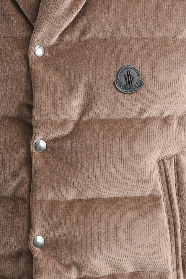 Moncler Cord Gilet in Nussbraun