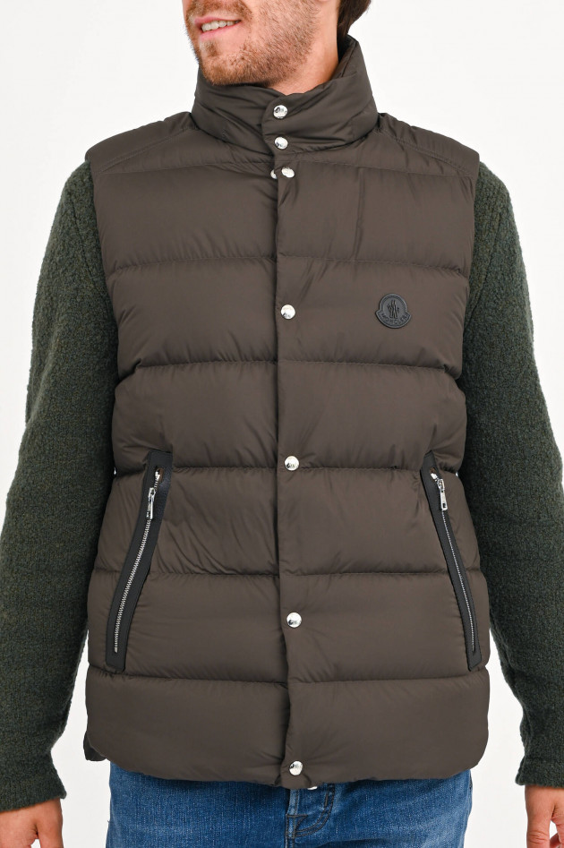 Moncler Daunenstepp-Gilet HERNIAIRE in Khakigrün