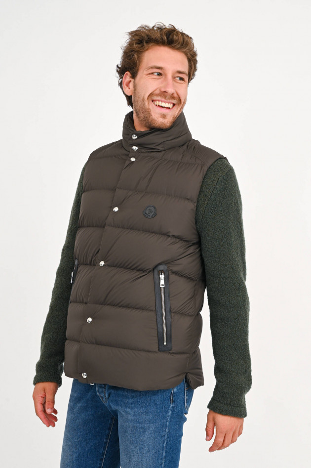 Moncler Daunenstepp-Gilet HERNIAIRE in Khakigrün