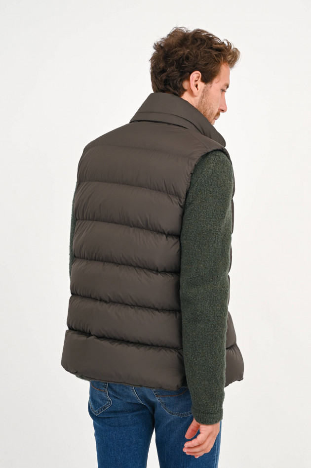 Moncler Daunenstepp-Gilet HERNIAIRE in Khakigrün