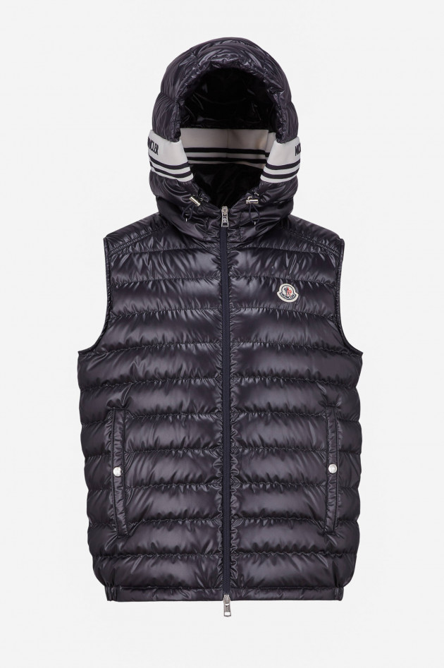 Moncler Daunengilet CLAI mit Kapuze in Navy