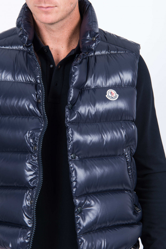 Moncler Daunengilet TIB in Navy/Dunkelbraun