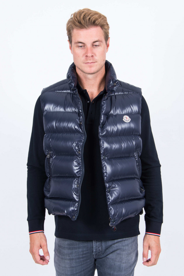 Moncler Daunengilet TIB in Navy/Dunkelbraun