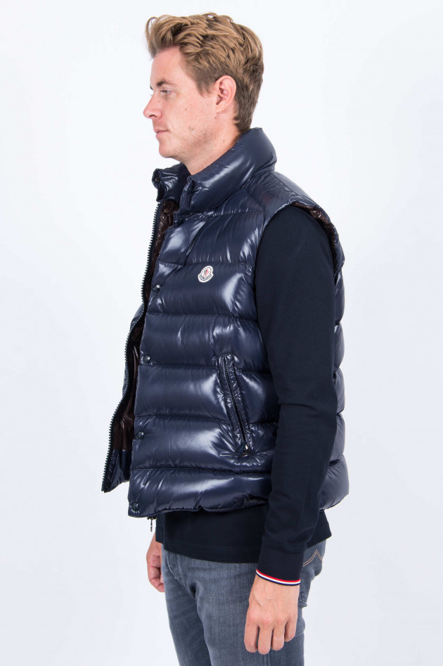 Moncler Daunengilet TIB in Navy/Dunkelbraun