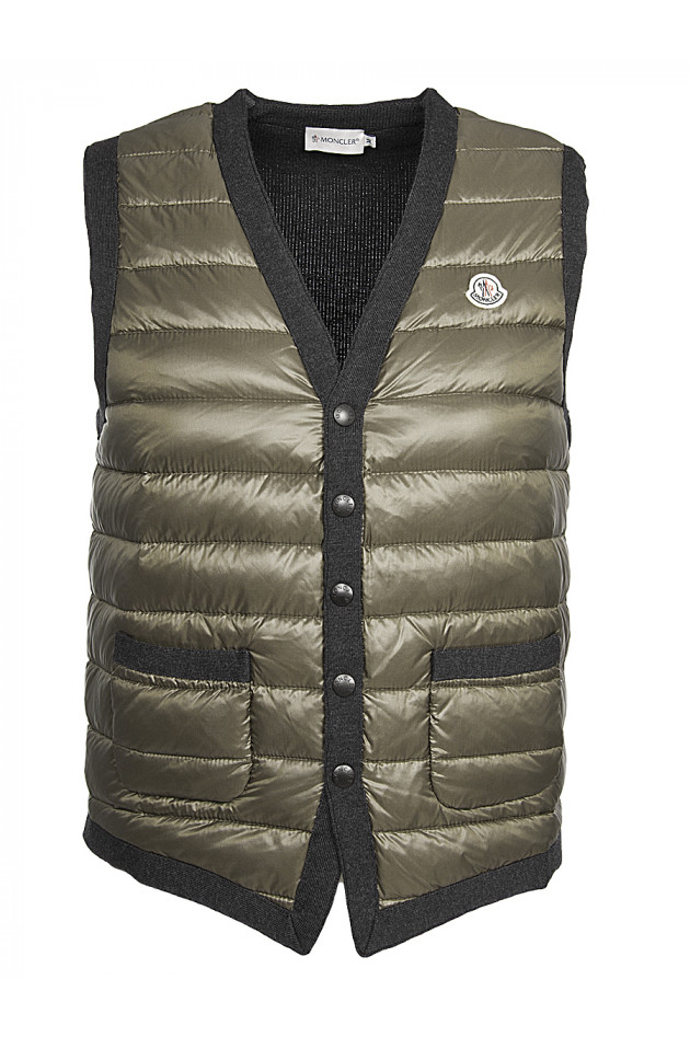 Moncler Gilet Oliv/Antra