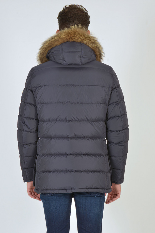 Moncler Parka CLUNY mit Fellbesatz in Marine