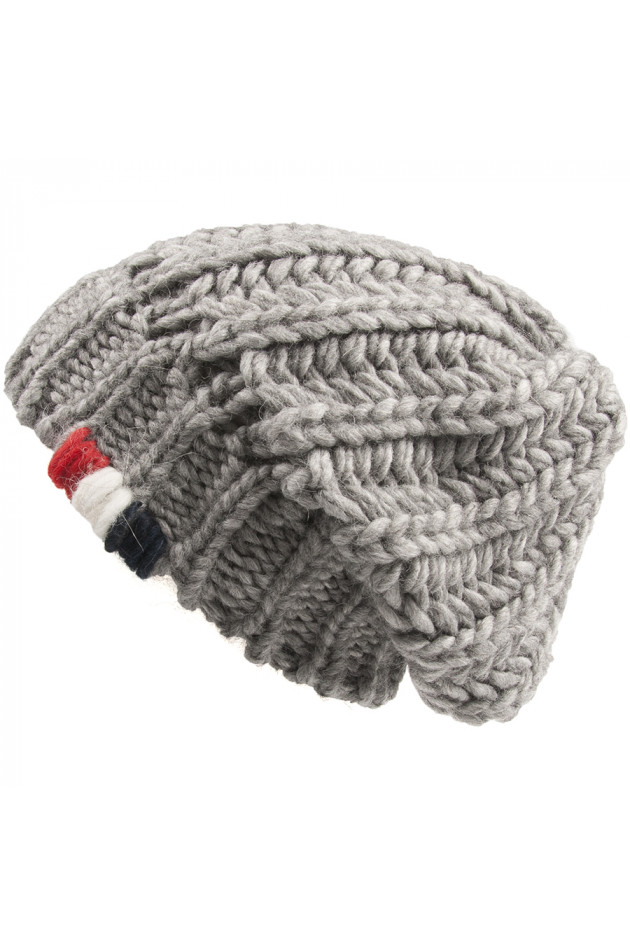 Moncler Strickmütze Hellgrau