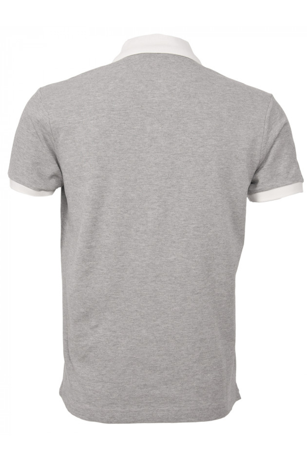 Moncler Poloshirt in Grau/Weiß