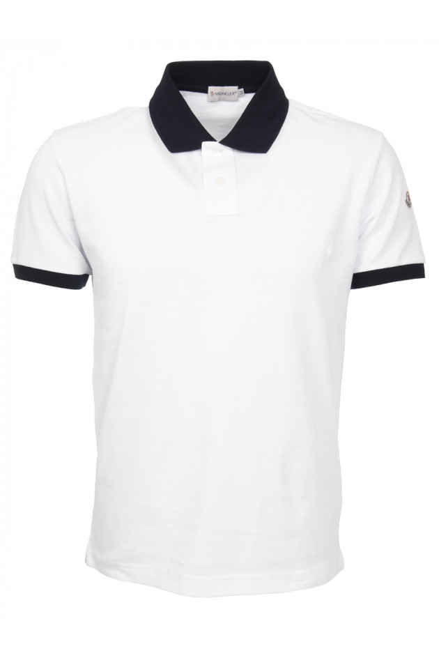 Moncler Poloshirt in Weiß/Marine