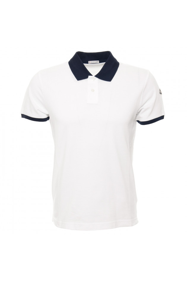 Moncler Poloshirt in Weiß/Marine