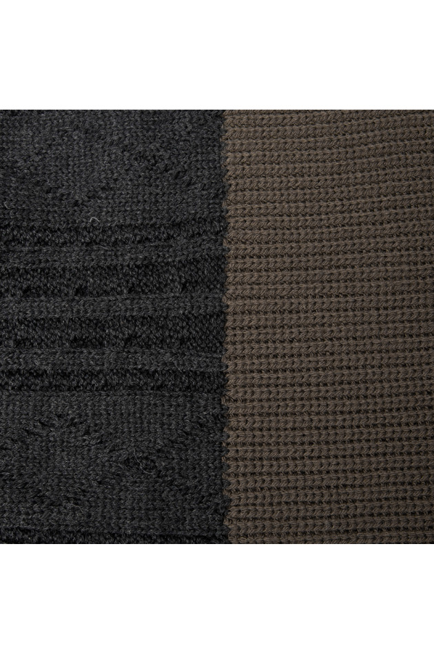 Moncler Strickschal Anthrazit/Oliv