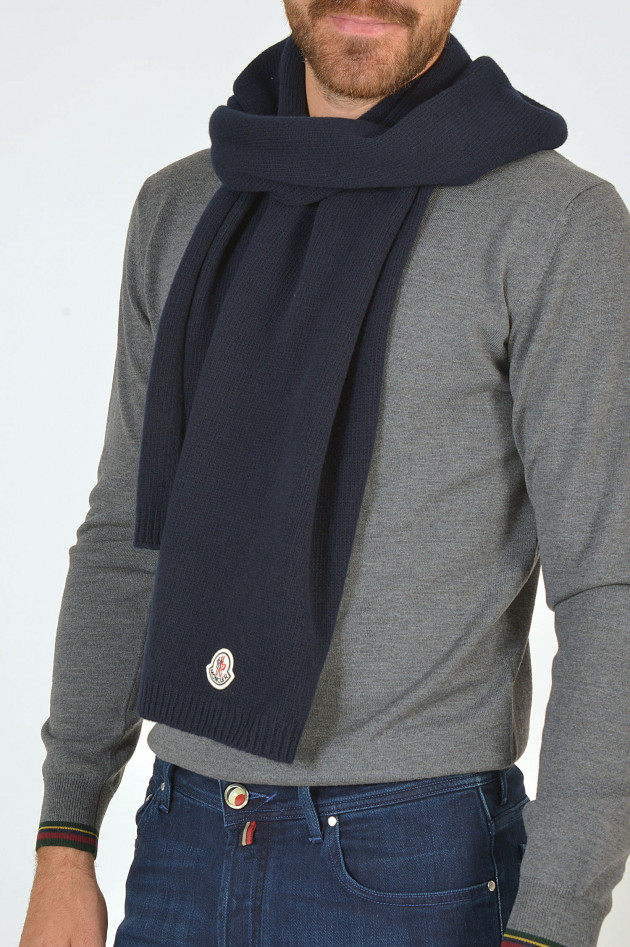 Moncler Schal aus Wolle in navy