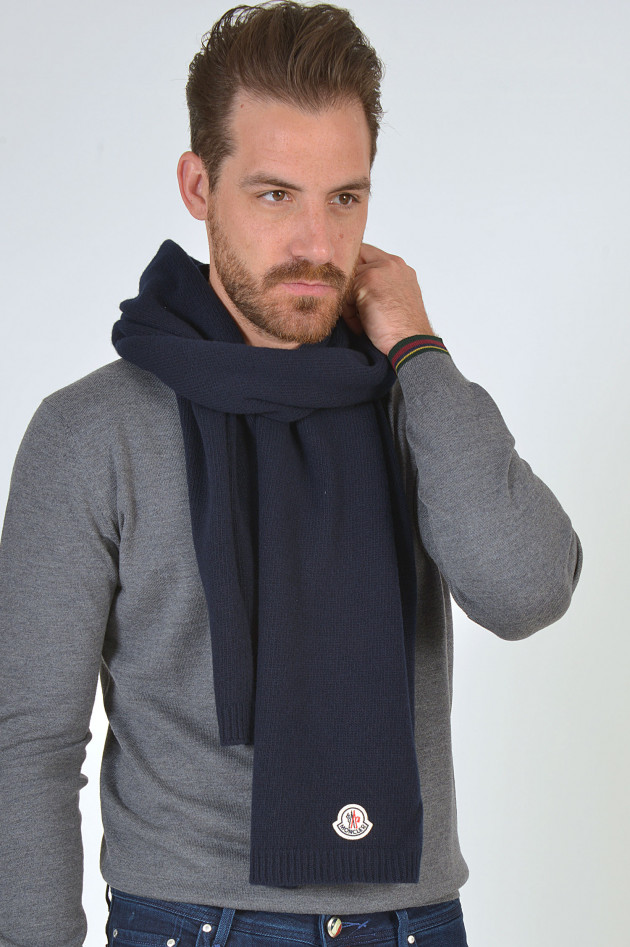 Moncler Schal aus Wolle in navy